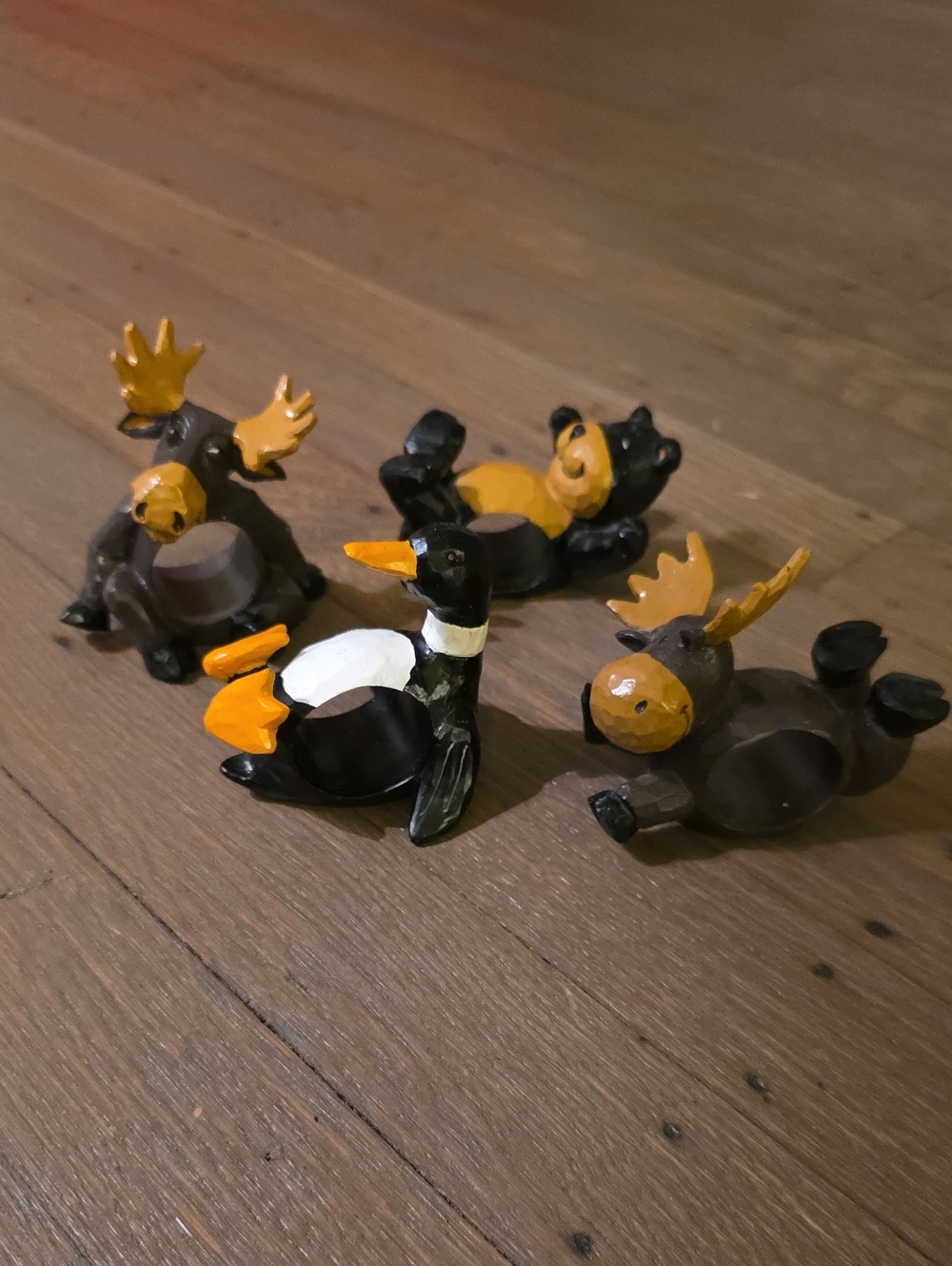 Sonoma Woodland Lodge Cabin Animal Napkin Rings (Set of 4)